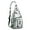 Dark-green-1, variant on Tropical Island Sling Backpack – Boho Safari Jungle Crossbody Daypack with Exotic Palm Tree & Coastal Sunset Print, Lightweight & Stylish for Beach Vacation, Hiking & Travel