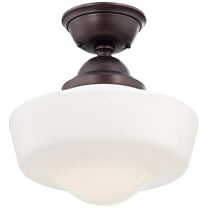 2257-576-Minka Lavery-1 Light Semi-Flush Mount in Traditional Style - 14.5 inches tall by 13.75 inches wide-Brushed Bronze Finish