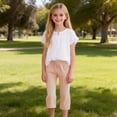 thumbnail image 4 of Einccm Girls Checkered Capri Pants - Kids Straight Leg Dstring Waist Loose Casual Trousers with Pockets for School Daily Wear Vacation 4-14 Years, 4 of 9