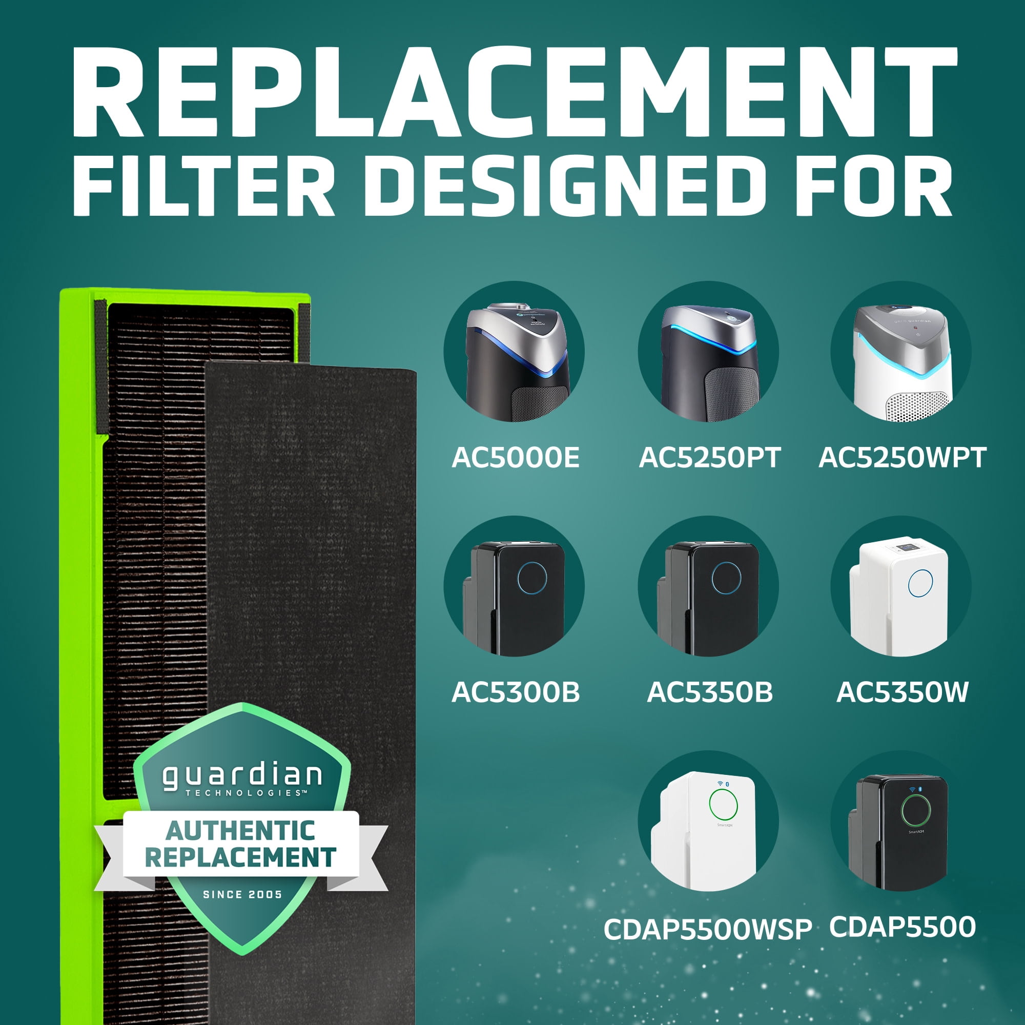 GermGuardian HEPA Toxin Clear Air Purifier Replacement Filter C, AC5000 Series, FLT5000VO