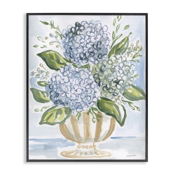Stupell Industries French Country Serena Pastel Hydrangea Bouquet Black Framed Giclee Art, 11 x 14, by Haley Knighten