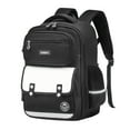 thumbnail image 2 of Backpack for School Lightweight Durable British Style Large Capacity Bookbag with Adjustable Padded Straps（Black）, 2 of 6
