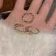 thumbnail image 5 of Anillo simple de moda, conjunto de anillo femenino ajustable de apertura personalizada de tres piezas JAMW Sencillez, 5 of 5