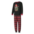thumbnail image 4 of Qiylii Christmas Pajamas for Matching Family Parent-child Long Sleeve Gnome Print T shirt Tops + Buffalo Plaid Pants Set Winter Sleepwear, 4 of 9
