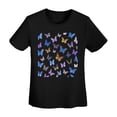 thumbnail image 6 of Plus Size Tops for Women Cute Butterfly Graphic Tee Funny Colorful Print Casual Nature Shirt Small-3X-Large, 6 of 9