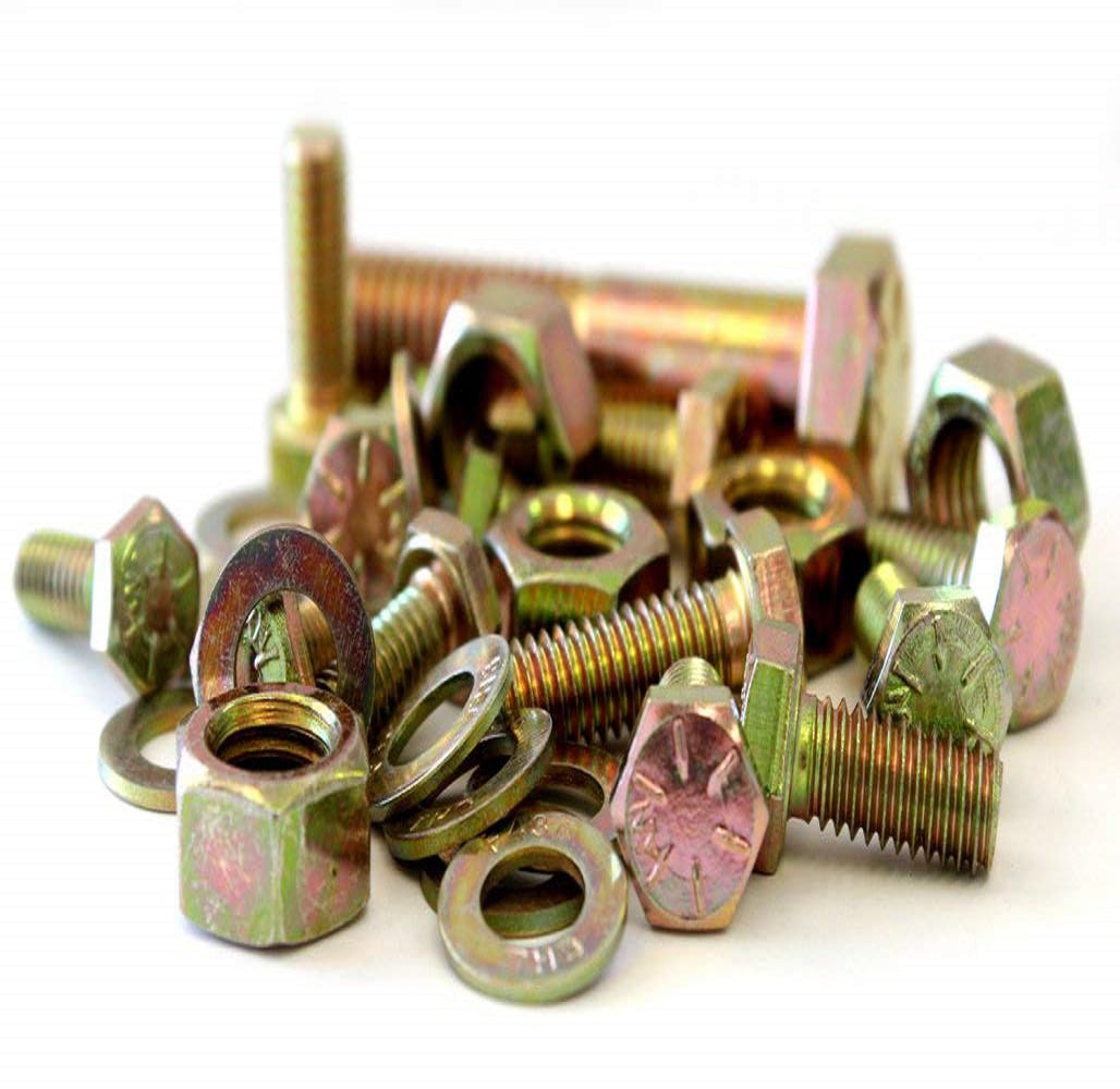 Lock Nuts & Washers Coarse Thread Assortment 257 Pieces Grade 8 Hex Head Bolts 