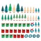 thumbnail image 1 of 1 juego/56 piezas de guirnalda navideña, decoración para árbol de Navidad, suministros duraderos para fiestas, 1 of 6