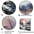 thumbnail image 3 of Designart "Sunset Glow On Winter'S Mountain River" Landscape Mountains River Canvas Art Print, 3 of 7