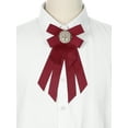 thumbnail image 4 of INSPIRE CHIC Women's Ribbon Brooch Bowknot Pre Tied Bow Ties with Rhinestone, 4 of 5