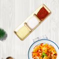 thumbnail image 5 of Miyuadkai Stainless Steel Condiment Dish 3 Compartment Serving Bowl Set for Home Kitchen Restaurant Bbq Gold, 5 of 9