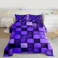 thumbnail image 2 of Homewish Futuristic Cubes 2pcs Bedding Comforter Set For Teens Adults,Geometric Plaid Grid Twin Comforter Sets,Abstract Vintage Aesthetic Breathable Bedding Set,Ultra Soft Home Decor,Reversible, 2 of 8