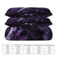 thumbnail image 2 of 3 Pcs Soft Bedding Set, Includes 1 Duvet Cover with Zipper And 2 Pillow,Shams Purple Wolf King(102"×90"), 2 of 8