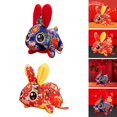 thumbnail image 1 of 2 piezas lindo año nuevo chino conejo juguetes de peluche muñeca vacaciones 15 cm estilo B Macarena Juguetes de peluche, 1 of 8