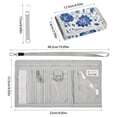 thumbnail image 3 of JIALIOU Nylon Trifold Card Wallet with ID Window Zipper Pocket for Men Women Teen Ornate Chinoiserie Flower, 3 of 7