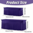 thumbnail image 3 of Table Skirt,Snug‑Fitting Elastic Ruffled Table Skirts,Washable Reusable Skirted Table Linen,Wrinkle Free Stretchy Table Cloths,Removable Draped Desk Skirting for Desk Decor,Home Use,Party, 3 of 4