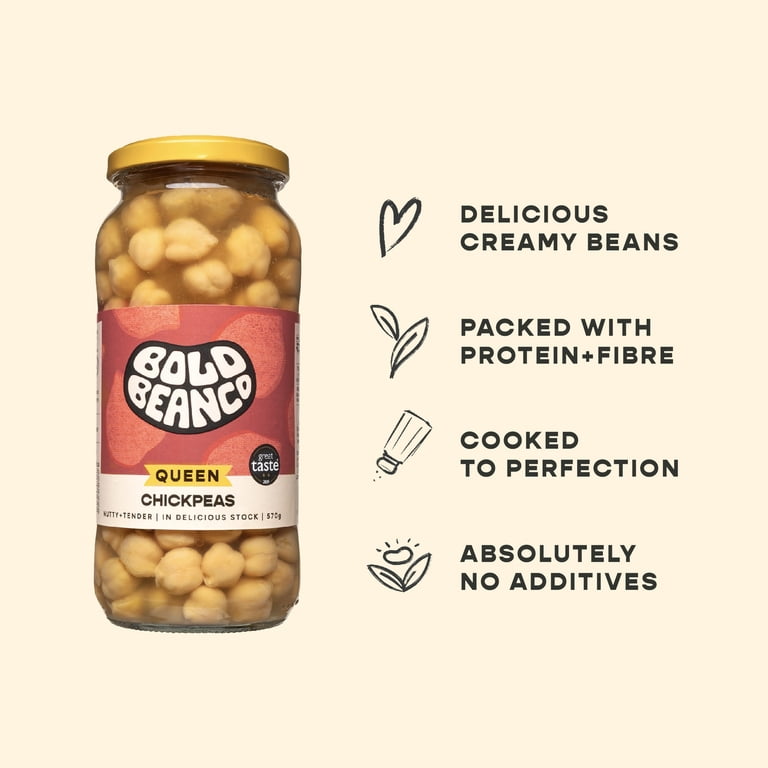 Bold Bean Co Queen Chickpeas 570g, Imported from Britain - Walmart.com