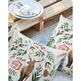 thumbnail image 2 of Pack of 2 Outdoor Pillow Covers, Pinecone Flower Leaf Wreath Wood Grain Animal Elk Waterproof Square Throw Pillowcase Cushion Decorative Pillow Covers for Couch Patio Tent, 26x26 in, 2 of 6