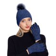thumbnail image 3 of WonderWiz Comfy Cold Weather Christmas Lightweight Beanie Hat Knitted Slouchy Fall Basic Hat Navy One Size, 3 of 6
