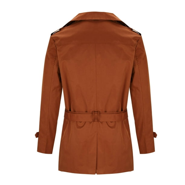 YLSDY Men's Rollbacks Trench Coat Double Breasted Long YLSDY Men's Rollbacks Trench Coat Double Breasted Long