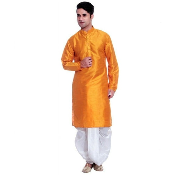 Men's Silk Blend Bollywood Style Designer Party Wear Indian Ethnic Dhoti Kurta