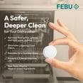 thumbnail image 2 of FEBU Dishwasher Cleaner Tablets Made in USA | Natural Dishwasher Cleaner and Deodorizer | Eliminates Grease & Grime | 8 Natural, Biodegradable, Plant-Based Ingredients | 24 Tablets - 12 Month Supply, 2 of 4