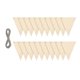 thumbnail image 2 of FFY 20 Pieces Pennant Banner Wooden Triangle Flags For Garland Holidays Gift 26-27s, 2 of 5