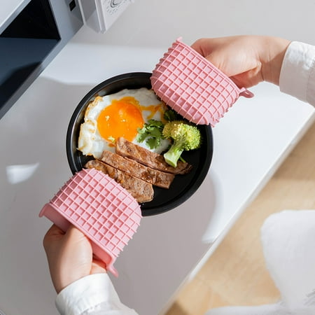 

Bcloud 1Pc Portable Oven Glove Easy Clean Silicone Heat Insulation Anti-slip Hand Clip for Daily Use