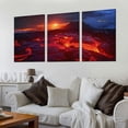 thumbnail image 2 of Nawypu Large Framed Wall Art Ready to Hang 12''x16''X3 Panels Volcano National Park Hawaii Canvas Print Artwork Wall Art Painting Pictures Home Office Wall Décor Modern Poster, 2 of 4