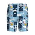 thumbnail image 2 of Haiem Airplanes and Aviation Signs Men's Pajama Short with Soft Woven Cotton Elastic Waistband Sleep Short-X-Large, 2 of 9