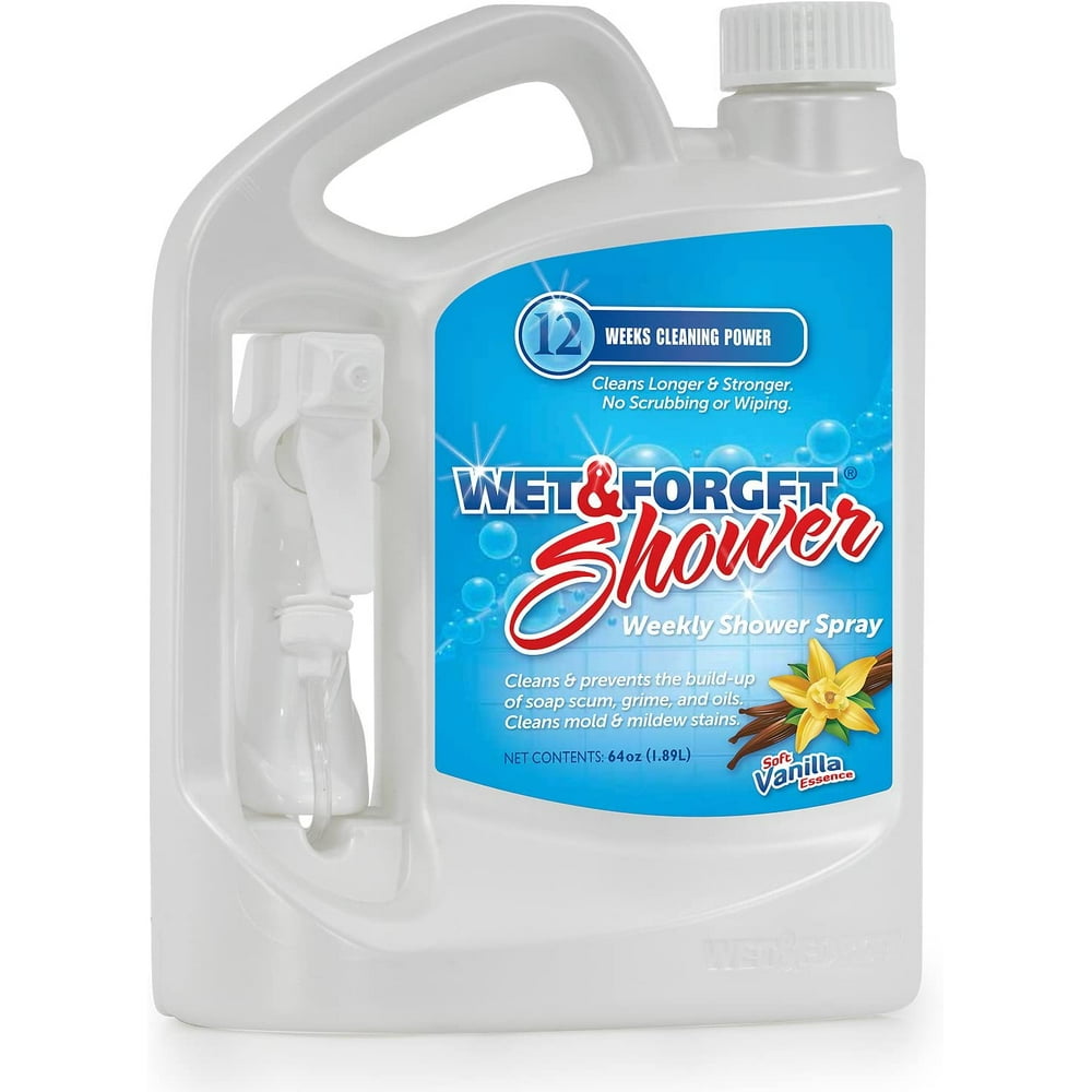 Wet & Shower Cleaner Weekly Application Requires No Scrubbing, BleachFree Formula, 64 OZ