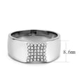 thumbnail image 2 of No Plating Stainless Steel Ring with AAA Grade CZ in Clear for Women Style DA345, 2 of 5
