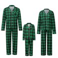 thumbnail image 4 of Nibbcoa Christmas Family Pajamas Matching Set, Long Sleeve Shirt with Pants Plaid Sleepwear Loungew, 4 of 5