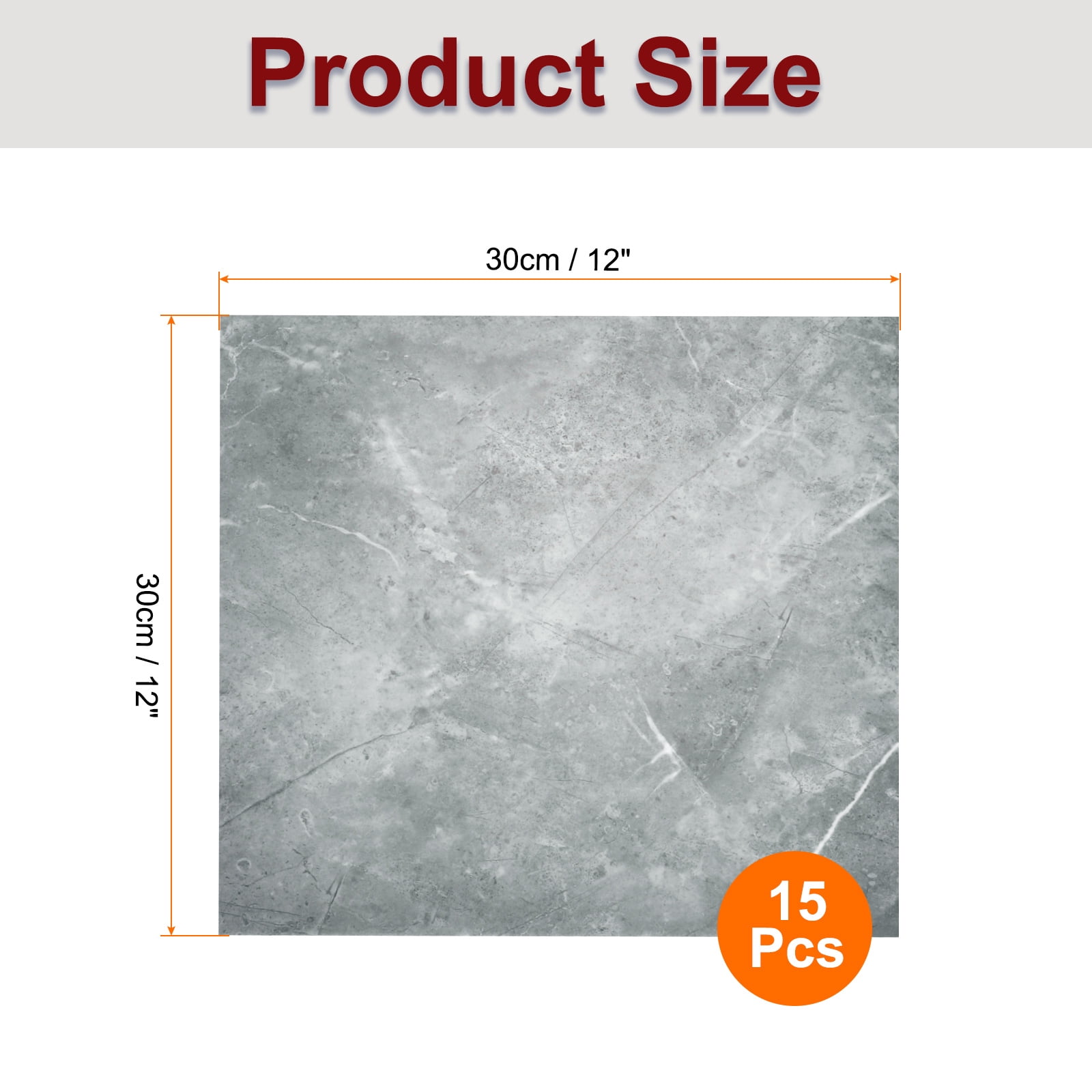 Uxcell 15Pcs Peel and Stick Marble Tiles, Waterproof Wall Panel Backsplash, 12"x12" Peel and Stick Shower Tiles for Bathroom, Palace Jade Design