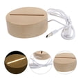 thumbnail image 1 of ORDDIART 1Pack Wood Craft Lamp Base Light Base Holder For Office Table Decoration, 1 of 8