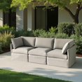 thumbnail image 4 of Patioflare Flexiform Modular 3-Seater Patio Sofa Set, Grey, 4 of 9