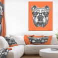 thumbnail image 1 of Bouledogue Anglais avec Lunettes - Impression sur Toile Animal, 1 of 3