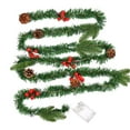 thumbnail image 2 of AZXY Outdoor Fir Garland With LED Lights Battery Operated Christmas Decoration Rattan Christmas Holiday Decoration(No Battery), 2 of 8