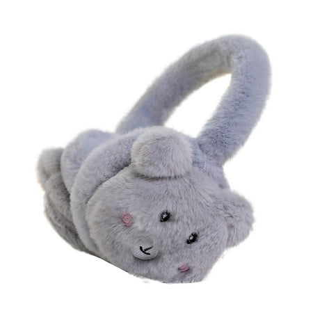 

Zwiiyzr Kids Unisex Adjustable Winter Ear Muffs Faux Fur Warm Earmuffs Girls Plush Ear Warmers Outdoor Ear Covers Headband Gray