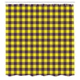 thumbnail image 2 of Ambesonne Plaid Shower Curtain, Lumberjack Buffalo Checks Art, 69"Wx75"L, Purple and Yellow, 2 of 4