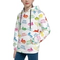 thumbnail image 2 of Kdxio Happy Easter Rabbit Pattern Boys Athletic Unisex Boys Girls Hoodie with Pocket Sweatshirts-Small, 2 of 6