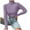 Purple, variant on Women's Turtleneck Fall Winter Long Sleeve Sweater Jumper Warm Soft Ribbed Knitted Casual Solid Color Basic Slim Fit Pullover Tops(Brown,L)