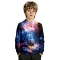 thumbnail image 3 of SOFTCCLO Girls Sweatshirts Galaxy Space Print Comfy Pullover Hoodie Top Casual Hoodies for Girls Size 3-4Y, 3 of 6