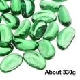 thumbnail image 3 of 33pcs Fire Glass Beads for Fire Pit 3/4" Luster Crystal Marbles Glass Drops for Fish Tank Green, 3 of 5