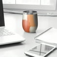 thumbnail image 3 of 12oz Stemless Wine Tumblers Orange and Grey Abstract Art Artwork Vacuum Insulated Stainless Steel Travel Tumbler Cups Mug with Lid and Straw for Champaign,Cocktail,Beer with Cleaning Brush, 3 of 5