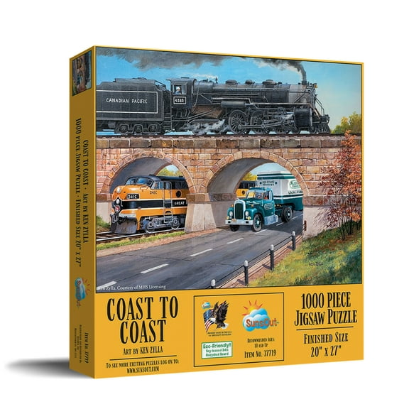SUNSOUT INC - Coast to Coast - 1000 pc Jigsaw Puzzle by Artist: Ken Zylla - Finished Size 20" x 27" Vehicles - MPN# 37719