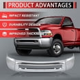 thumbnail image 2 of Front Bumper Face Bar Chrome Steel For 2010-2018 Dodge Ram 2500 3500 /, 2 of 18
