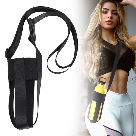 KDFWDM Adjustable Water Bottle Holder Strap - Wearable Flask & Bottle Shoulder Strap for Hands-Free Hydration During Hiking, Workouts, Travel, and Outdoor Activities
