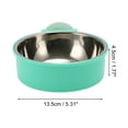 thumbnail image 2 of Unique Bargains 1 Pc Thickening Hanging Dog Bowl for Indoor and Outdoor Plastic Stainless Steel Green Small, 2 of 4