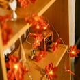 thumbnail image 4 of Luces de cadena Luz de hoja de arce Centelleo Decoraciones de iluminación colgantes para jardín interior al aire libre Halloween Acción de gracias Fiesta de Navidad Decoración Degradado Col, 4 of 5