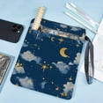 thumbnail image 5 of Book Covers Sleeve Dreamy Night Dark Cloud Moon Star Peaceful Notebook Wraps Fabric Book Protector with Zipper Front Pocket Washable Reusable for Book Lovers Readers Paperback Decoration, 5 of 9